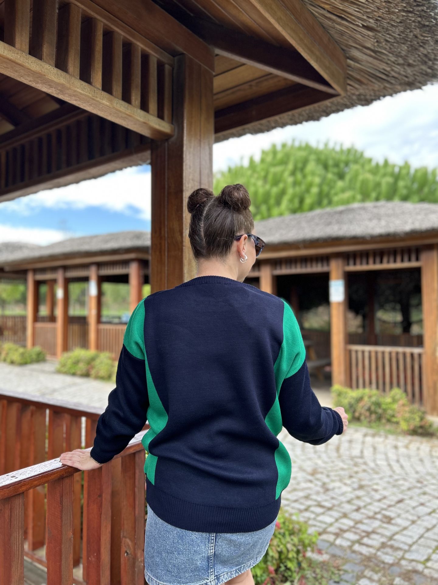 Lacivert-Yeşil LCS KAZAK