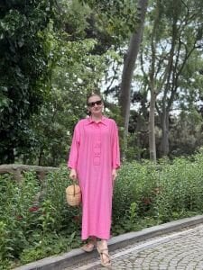 Çilek Pamuk tensel elbise pembe