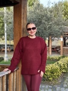İçi polar Bordo tayt