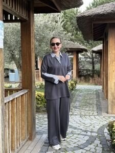 Antrasit Gömlek yakalı Modal takım