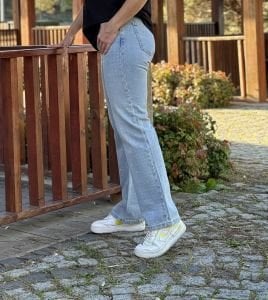 Taş İşlemeli Orjinal mng MAVİ kot pantolon