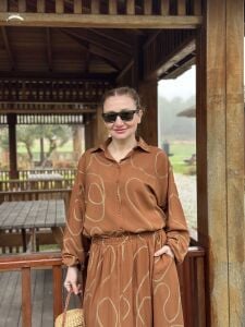 Viskon oversize Etekli Takım Taba