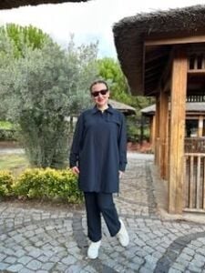 Biyeli tam fermuarlı Takım lacivert