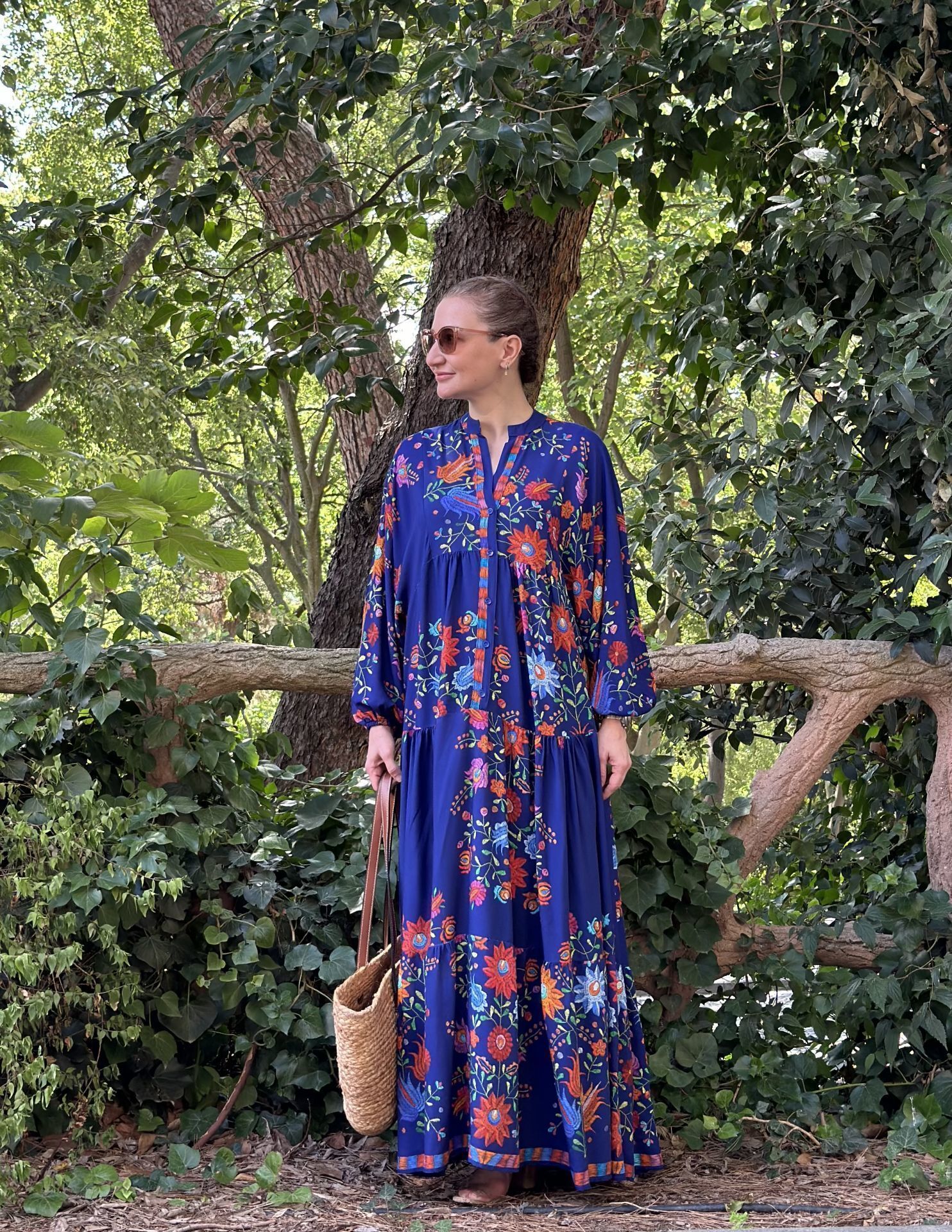 Lacivert nergiz viskon katleya elbise