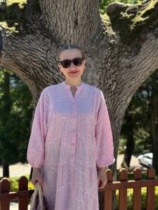 Polo Brode Patlı tensel elbise Pembe