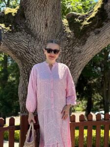 Polo Brode Patlı tensel elbise Pembe