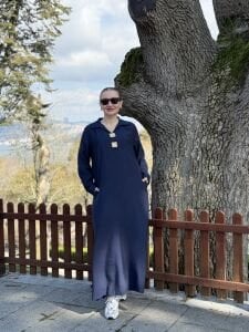 Tensel cepli yaka detaylı Elbise lacivert(kod 25181)