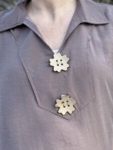 Tensel cepli yaka detaylı Elbise Vizon (kod 25181)