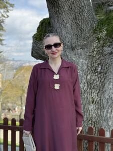 Tensel cepli yaka detaylı Elbise Bordo (kod 25181)