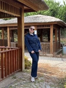 Koyu mavi kuşaklı Ceket pantolon KOT TAKIM