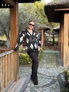 Massi baklava hırka siyah