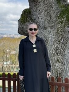 Tensel cepli yaka detaylı Elbise Siyah(kod 25181)