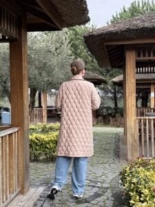 A.Akay Cepli Kapitone Trenç-ceket Bej