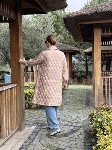 A.Akay Cepli Kapitone Trenç-ceket Bej