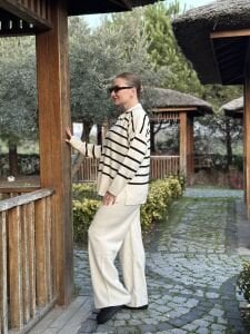 Çelik Triko takım ekru