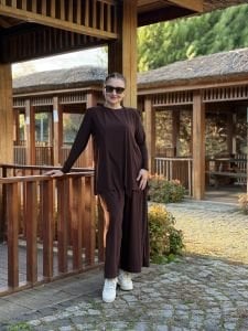 Asimetrik sandy takım 4214 Acı kahve