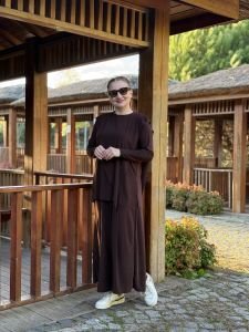 Asimetrik sandy takım 4214 Acı kahve