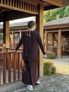 Asimetrik sandy takım 4214 Acı kahve