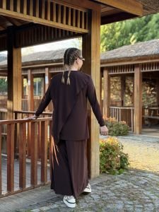 Asimetrik sandy takım 4214 Acı kahve