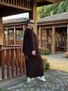 Asimetrik sandy takım 4214 Acı kahve