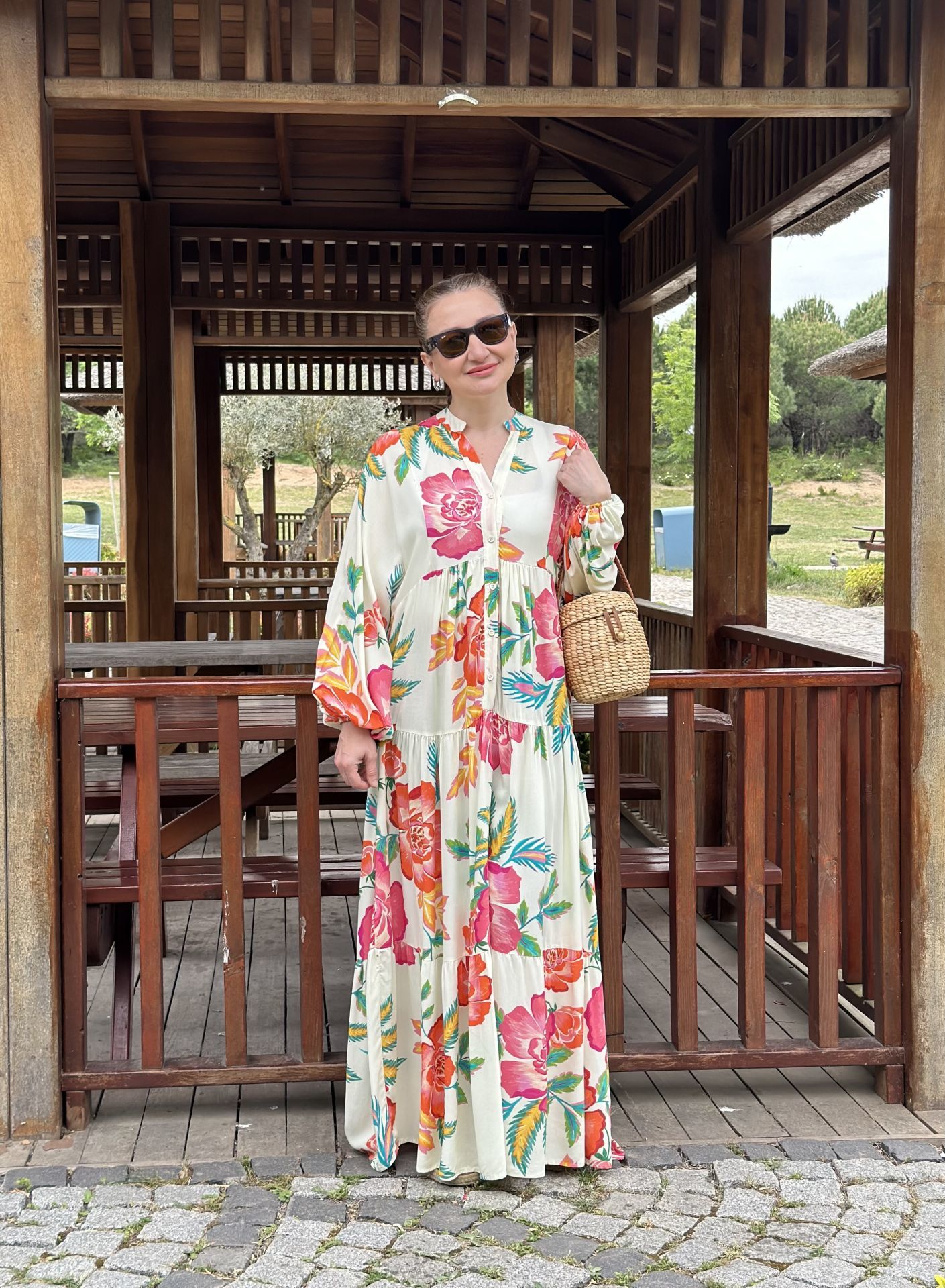 Summer viskon katleya krem