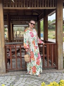 Summer viskon katleya krem