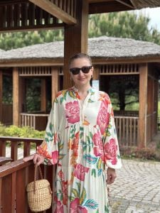 Summer viskon katleya krem