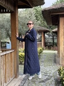 A.Akay Tam Fermuarlı Kapitone trenç Laci