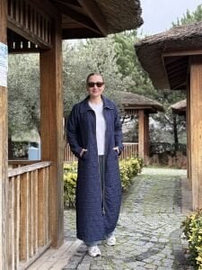 A.Akay Tam Fermuarlı Kapitone trenç Laci