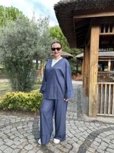 Kruvaze tensel kot takım Koyu mavi