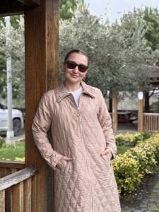 A.Akay Tam Fermuarlı Kapitone trenç Bej