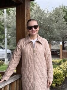 A.Akay Tam Fermuarlı Kapitone trenç Bej