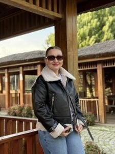 Kısa içi kürklü deri mont Z.R siyah