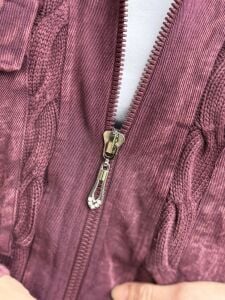 Afili Kot Denim-örgü Tasarım Takım Bordo