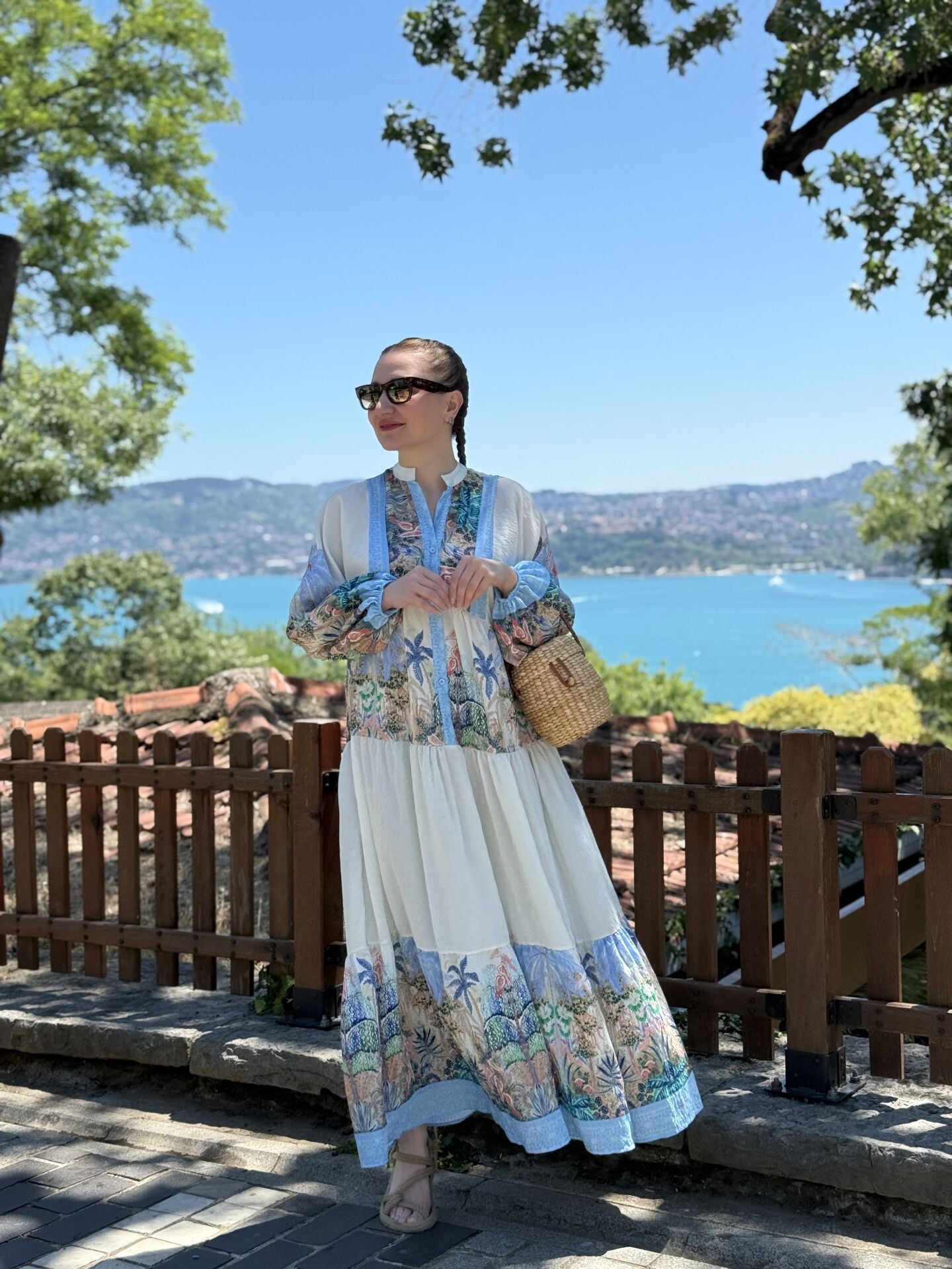 Miami pamuk tensel elbise mavi