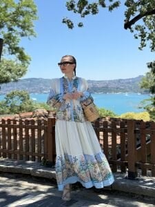 Miami pamuk tensel elbise mavi