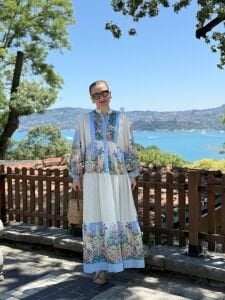 Miami pamuk tensel elbise mavi