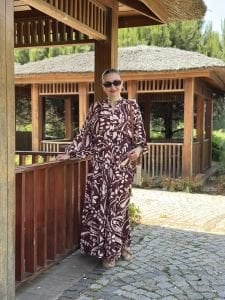 Cesika Viskon katleya elbise