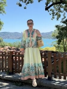 Miami pamuk tensel elbise sarı