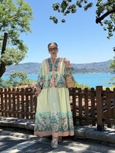 Miami pamuk tensel elbise sarı