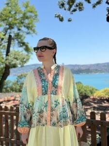 Miami pamuk tensel elbise sarı