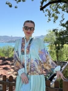 Miami pamuk tensel elbise Nil yeşili