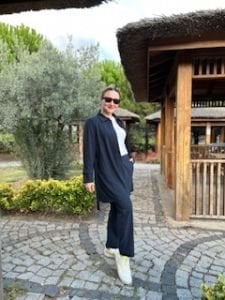 Biyeli tam fermuarlı Takım lacivert