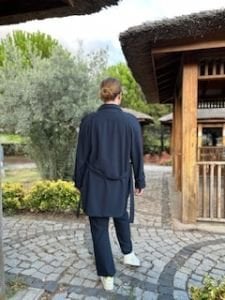 Biyeli tam fermuarlı Takım lacivert