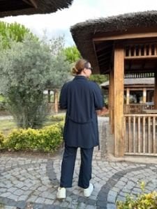 Biyeli tam fermuarlı Takım lacivert