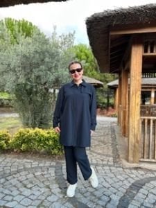 Biyeli tam fermuarlı Takım lacivert