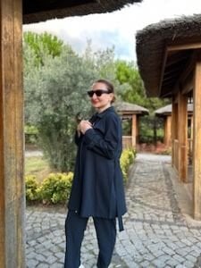 Biyeli tam fermuarlı Takım lacivert