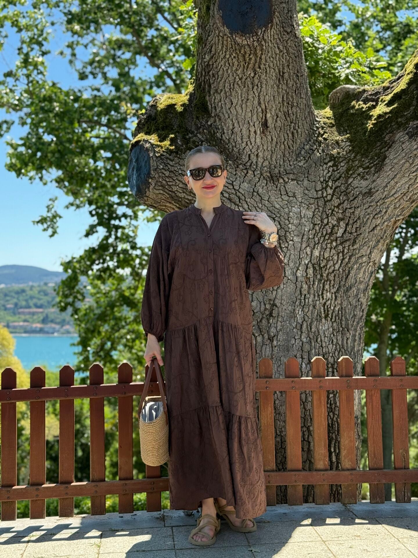 Polo Brode Patlı tensel elbise Kahve