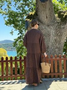 Polo Brode Patlı tensel elbise Kahve