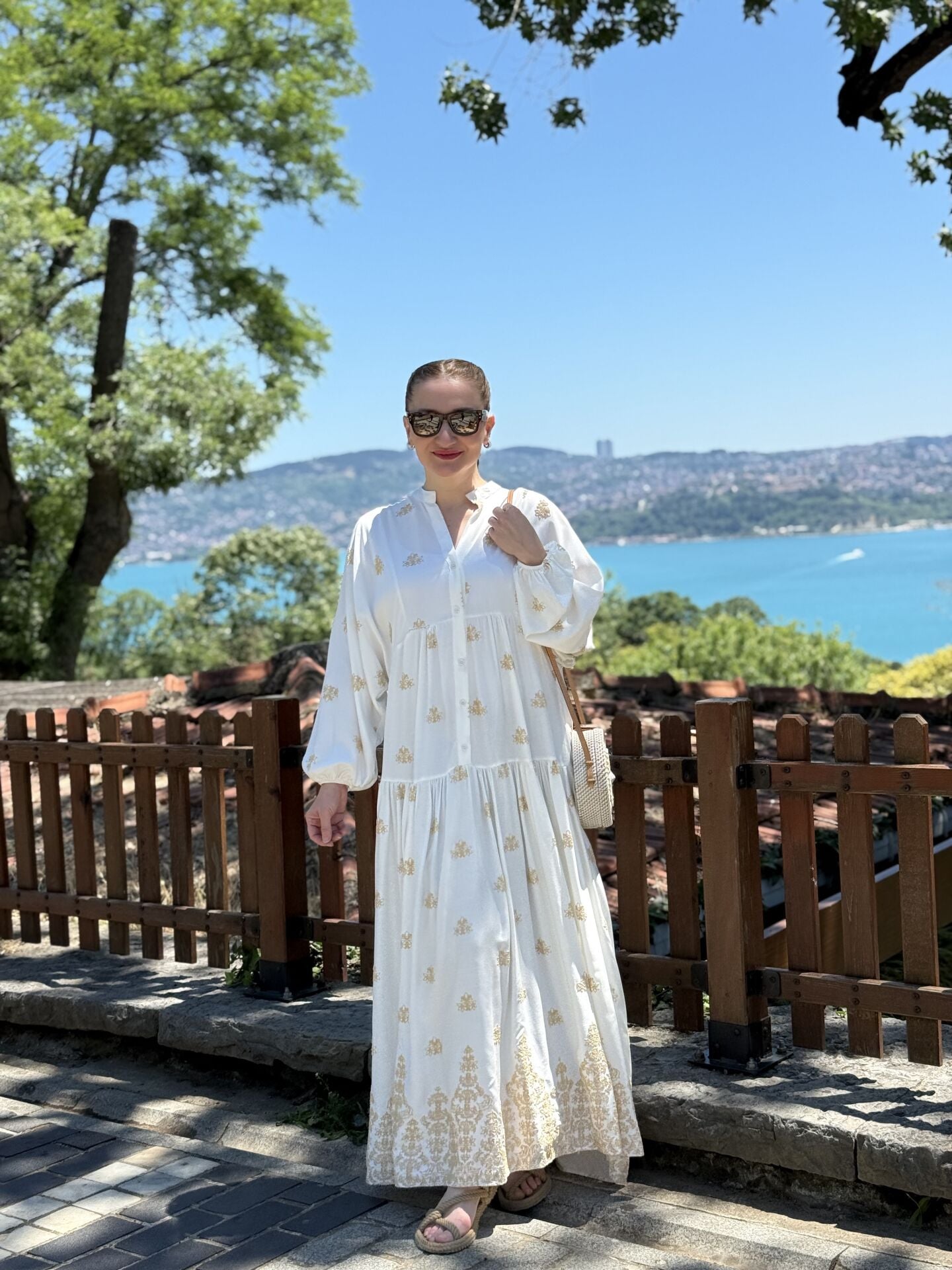 Jena Viskon katleya elbise beyaz